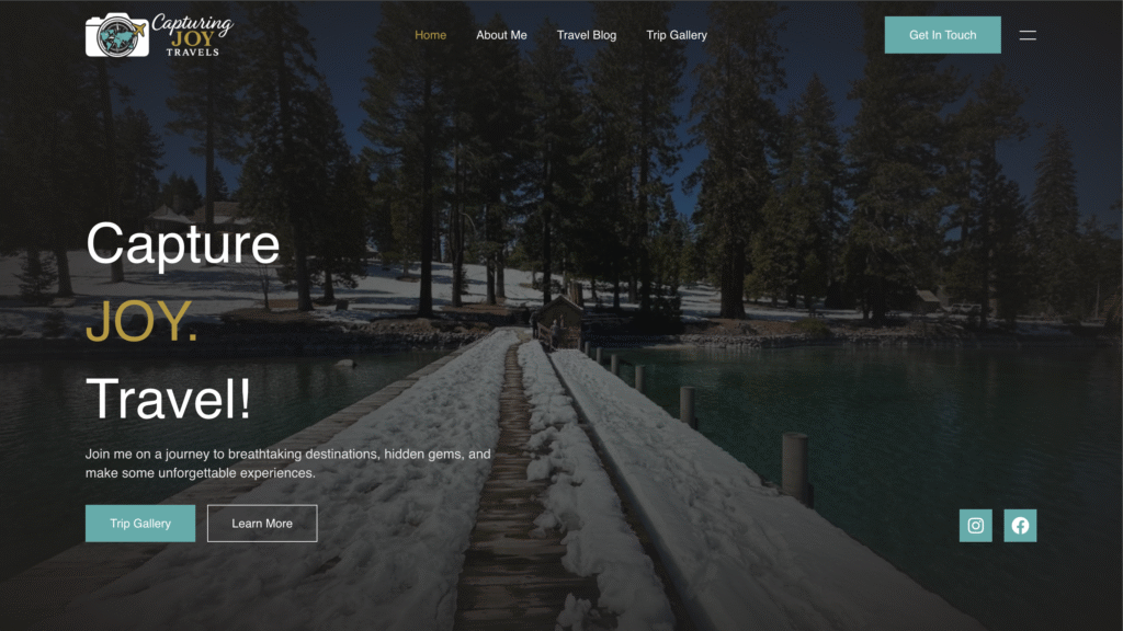 capturing joy travels website